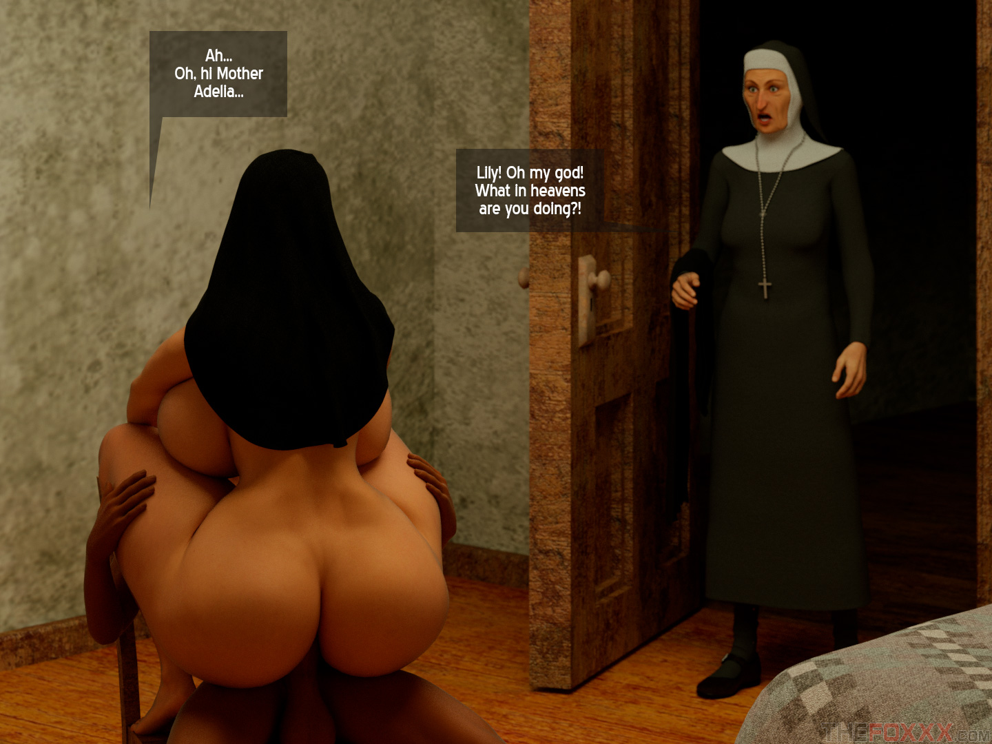 Порно комикс монашки фото 116